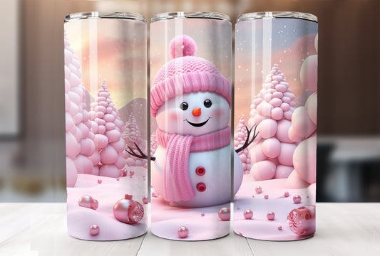 Gobelet isotherme 20 oz Bonhomme rose